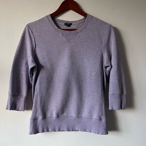 Lavender GAP sweatshirt with 3/4 sleeves